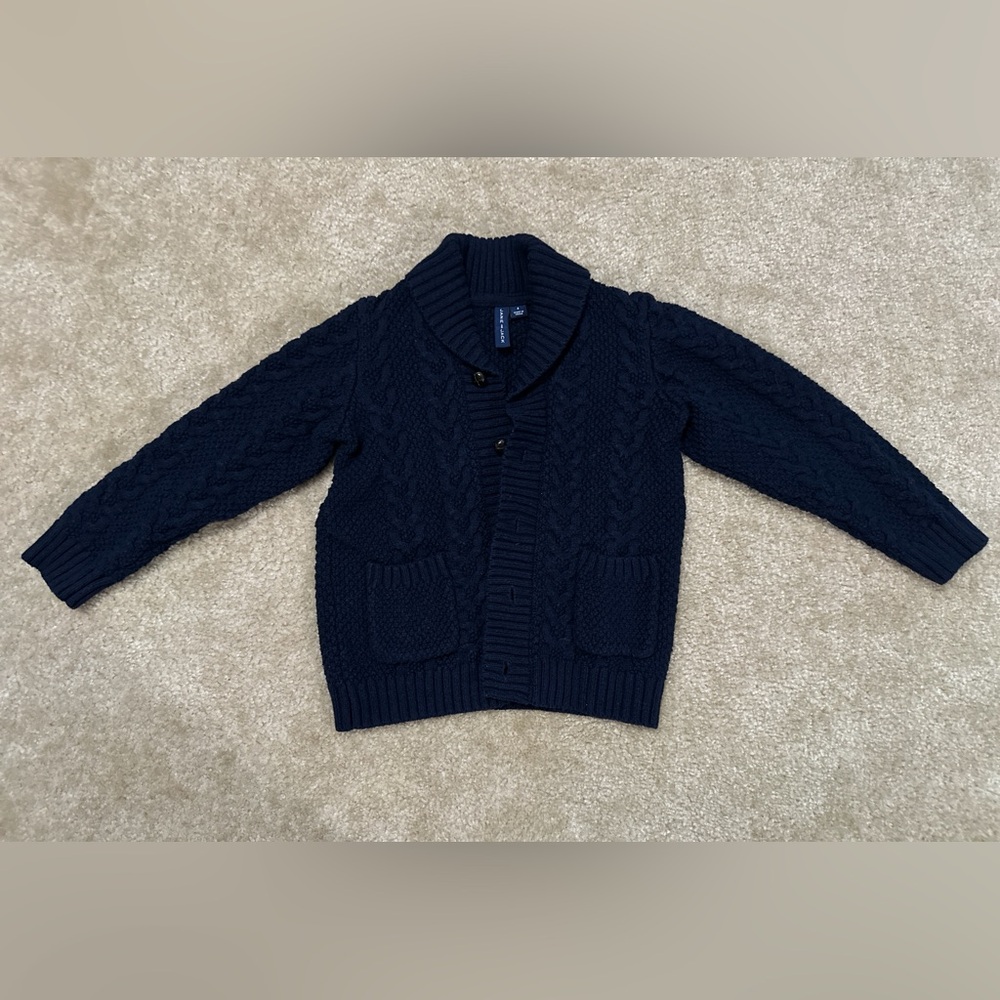 Janie and Jack Navy Blue Cable Knit Sweater